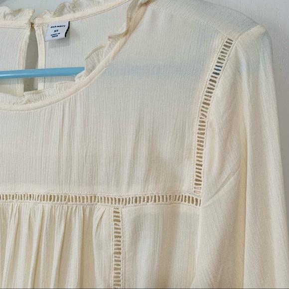 NWT OLD NAVY cream boho peasant blouse - Picture 12 of 13